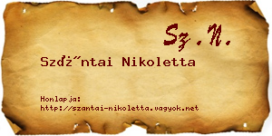 Szántai Nikoletta névjegykártya