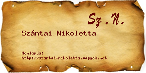 Szántai Nikoletta névjegykártya